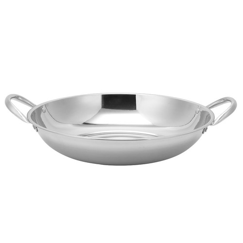 Double handle wok stainless - handle,