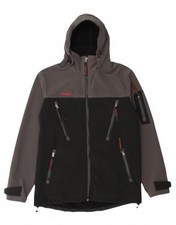 MAMMUT Mens Hooded Windbreaker Jacket UK 44 2XL Grey Colourblock Polyester BN28