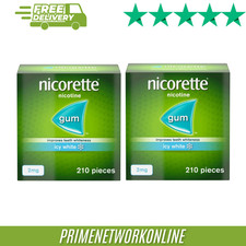 2x Nicorette Gum 2mg Icy White