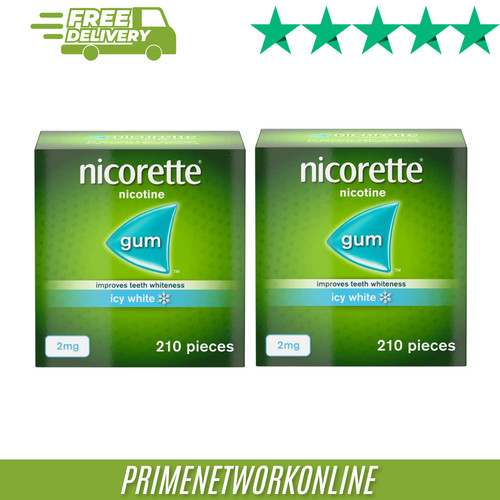 Nicorette gum 2mg icy white - nicorette,