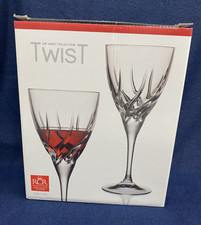 RCR Cristalleria Italiana Twist Red Wine Crystal Glasses x2 [NR] *