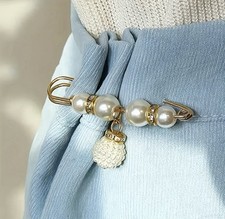 1 Piece – Fashion Pearl Brooch / Sweater Shawl Clip / Safety Pin Extender