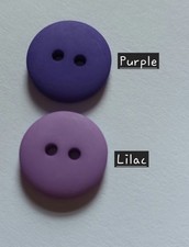 15mm Matte Smartie Buttons. 10 Pack. Choice of Colours
