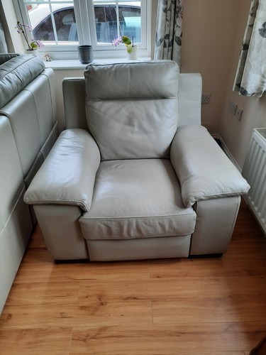 Harveys light grey leather - harveys,