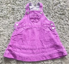 Jojo Maman Bebe Pink Cord Pinafore Dress Age 6-12 Months