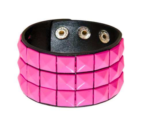 Row black pink studded - black,