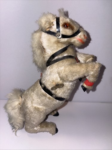 Antique automaton mohair - mohair, white