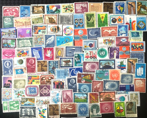 100 united nations stamps - 100,