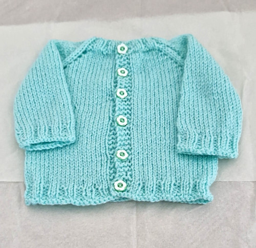 Hand knitted pale - green, unisex
