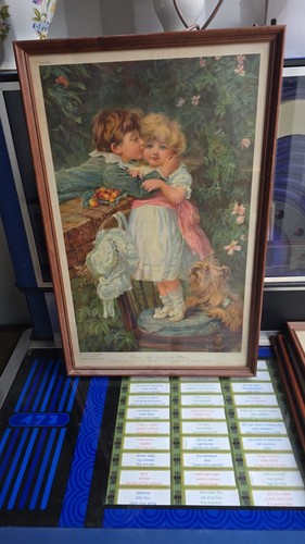 Vintage framed pears - vintage,