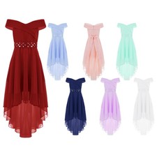 UK Girls Off Shoulder Hi-Low