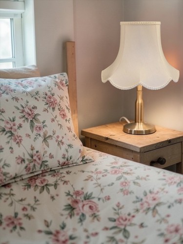Cream table lampshades floor