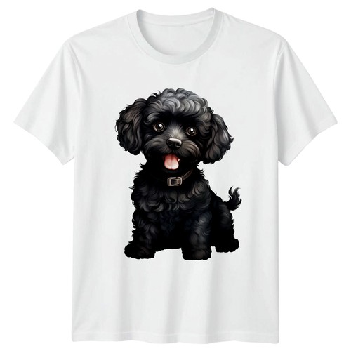 Black poodle dog animals mens - black,