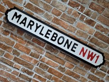 Marylebone Indoor Old Fashioned London Street Sign West End Westminster