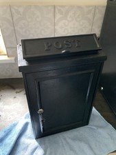 Black Steel Post Box Wall Mounted used 
