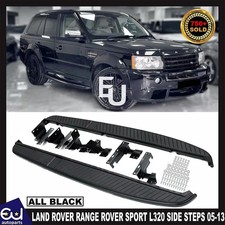 SIDE STEPS RUNNING BOARDS FOR LAND ROVER RANGE ROVER SPORT L320 05-13 ALL BLACK