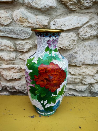 Vintage chinese cloisonne - chinese, vase