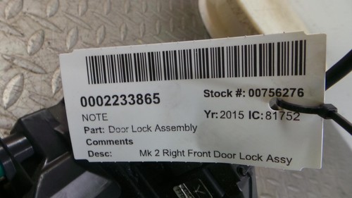2015 nissan note door - door, lock