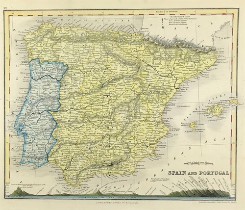 Map spain portugal mountain - portugal,