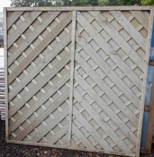 Fence Panel 6X6 Foot Lattice Design X1 *
