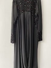 Black Abaya Jabbah Nida Dubai Wedding Occasion Formal Wear Size 54” Diamante