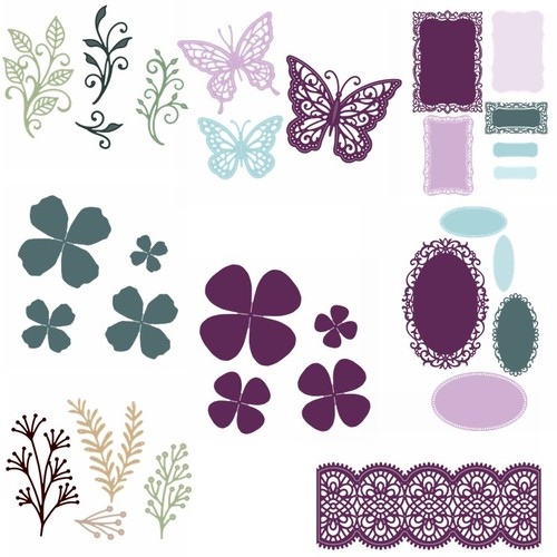 Frensh plants butterfly frame - plants,