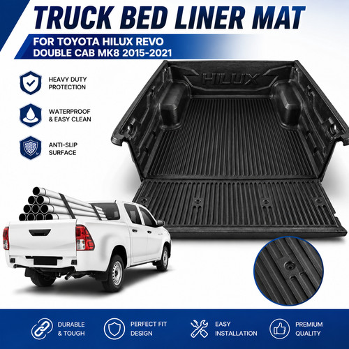 Black pickup truck - black, bed