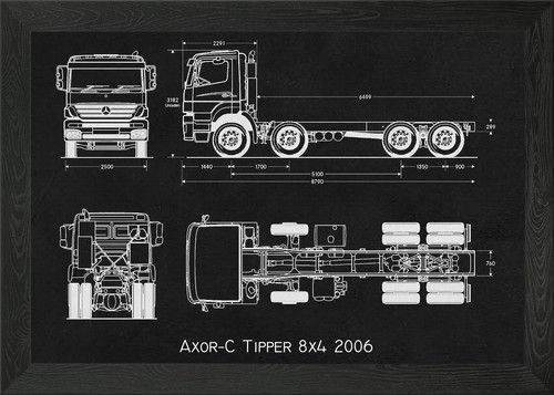 Axor tipper 8x4 - 2006, framed