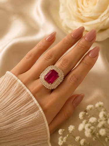 Beautiful natural ruby ring - natural,