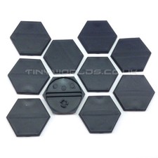 40mm Hexagonal Black Plastic