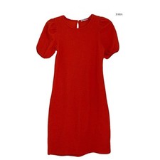 Zara Tangerine Orange Puff Sleeve Dress – Small – Unworn