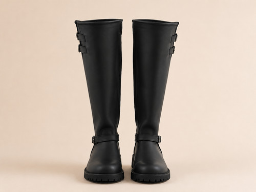 Men black leather horse - men's,