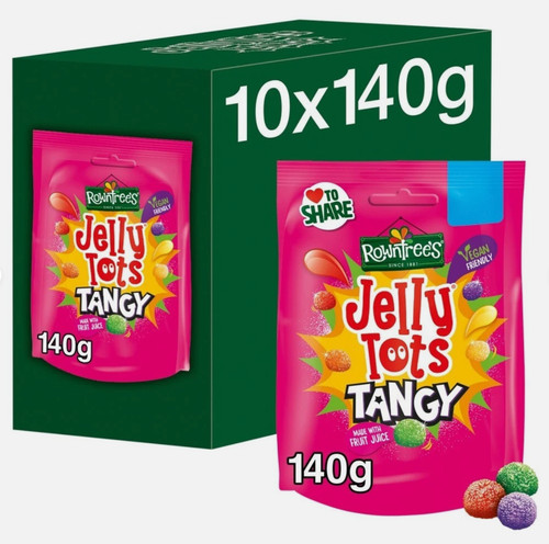 10x rowntrees jelly tots - rowntrees,