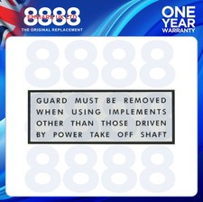 WARNING PTO GUARD DECAL For