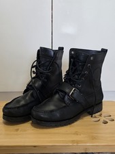 Polo by Ralph Lauren Men’s 7.5 Black Leather Ranger Boots. Excellent Condition