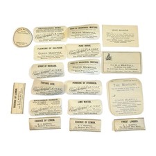 Antique Nottingham Claud Manfull Herbal Chemist Pharmacy Labels Meadows Sneinton