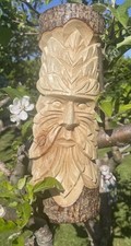 STUNNING GREEN MAN LOG - 30CM