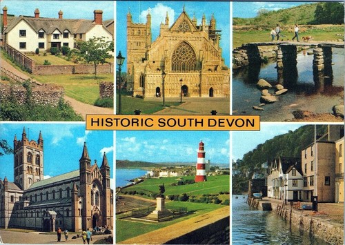 Postcard historic south devon - postcard,