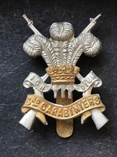3rd Carabiniers, Genuine British Army Cap Badge.