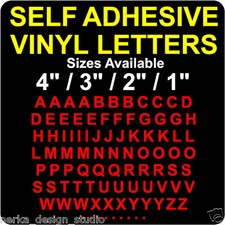 SELF ADHESIVE VINYL LETTERS / 1" (25mm), 2",3" and 4" available /WATERPROOF/ S68