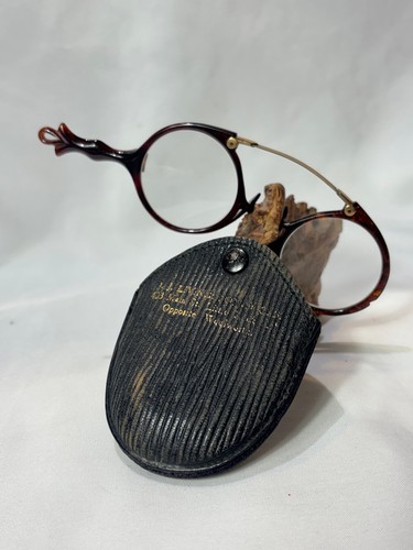 Antique lorgnette glasses gold - lorgnette,