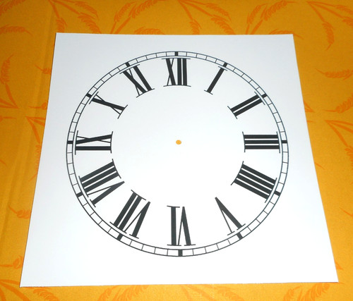 Clock dial face paper card - clock,
