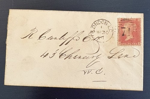 D91 1861 penny red - star, on