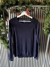 Ladies navy  Tommy Hilfiger 100% Pima cotton knit jumper size med-large