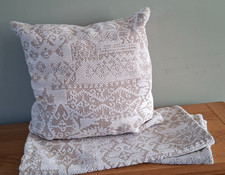 WOVEN CUSHION COVERS CREAM AND