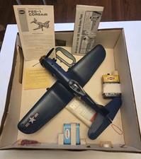 1960s COX CORSAIR F2G-1  .049 Gas Engine Powered Plane Complete.  New In Box