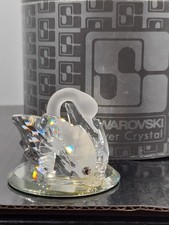 Swarovski Swan Ornament, Small Miniature 38mm Crystal, Boxed (H20)