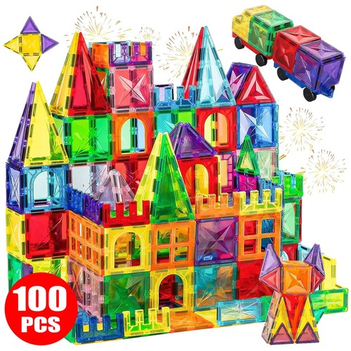 100pcs magnetic building tiles - 100pcs,