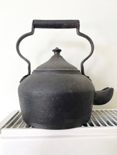 Antique Cast Iron Humidifier Kettle - John Law Foundry 1800s Gatemarked Kinfolk