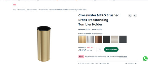Crosswater mpro brushed - crosswater,